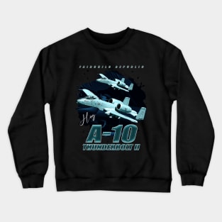 Fairchild A-10 Thunderbolt II Warthog Fighterjet Crewneck Sweatshirt